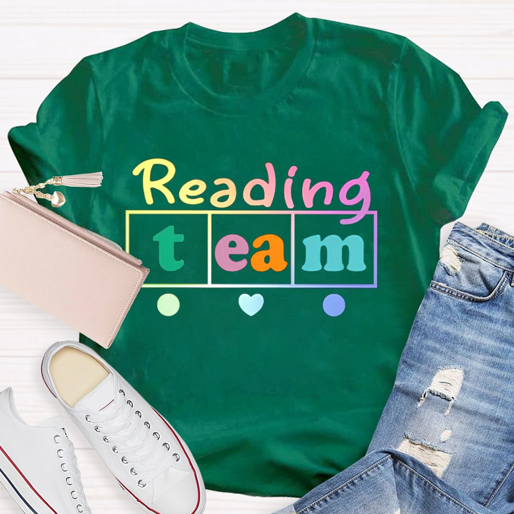 Reading Team Fall In Love With Reading Colorful Fonts T-shirt