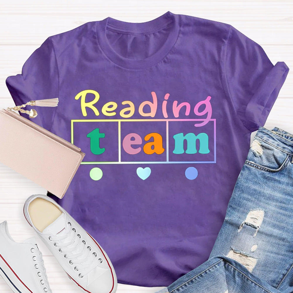 Reading Team Fall In Love With Reading Colorful Fonts T-shirt