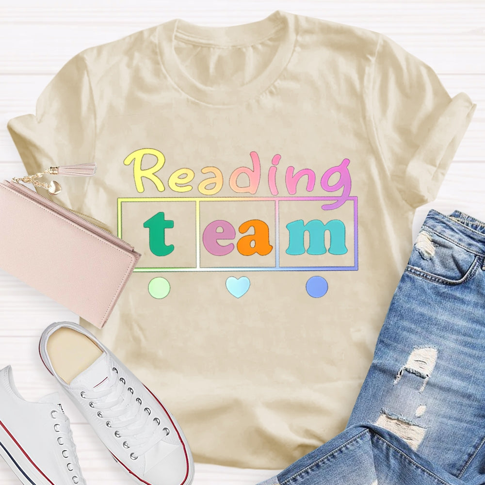 Reading Team Fall In Love With Reading Colorful Fonts T-shirt