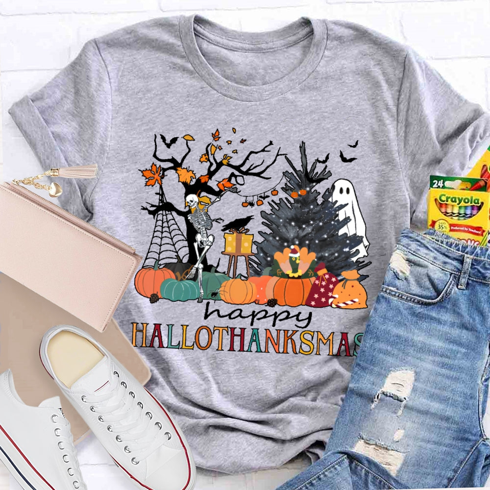 Happy Hallothanksmas  Ghost T-shirt