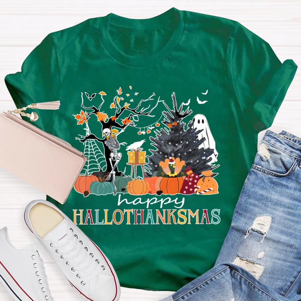 Happy Hallothanksmas  Ghost T-shirt