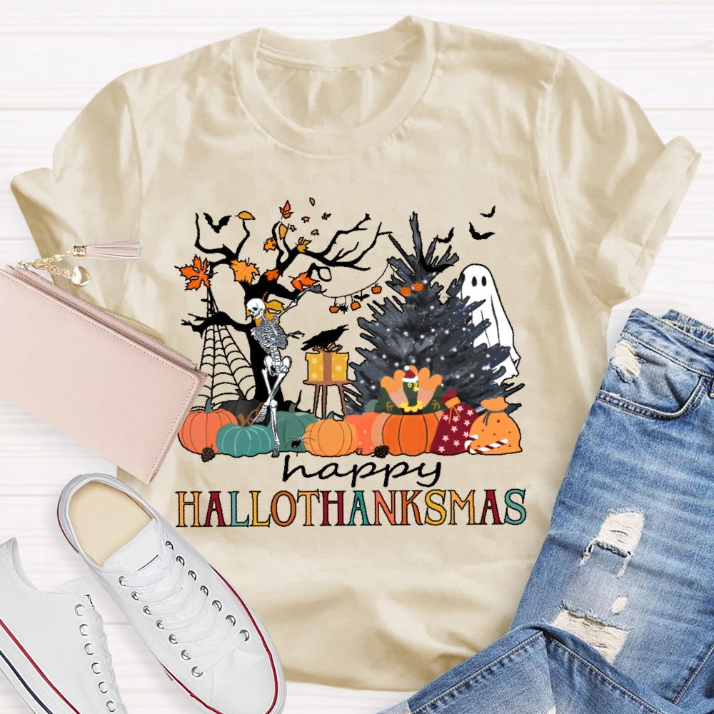 Happy Hallothanksmas  Ghost T-shirt