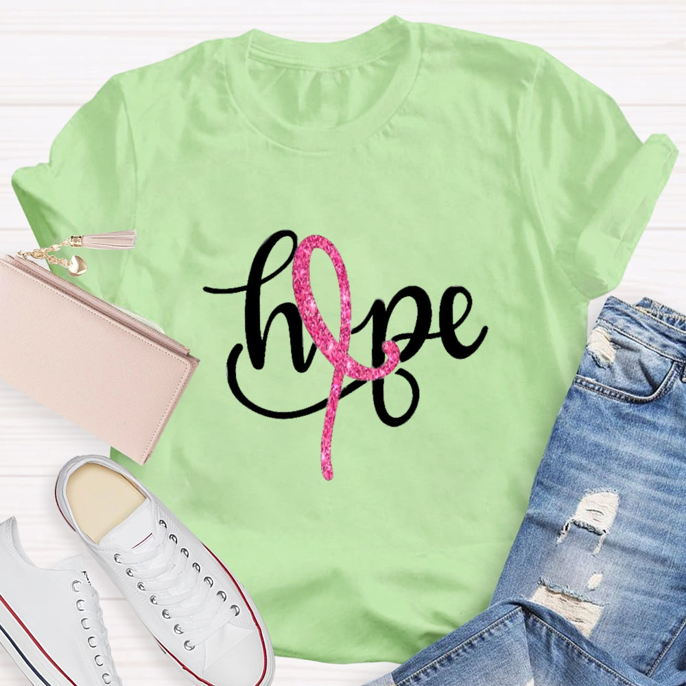 Pink Ribbon Hope Breast Cancer T-shirt
