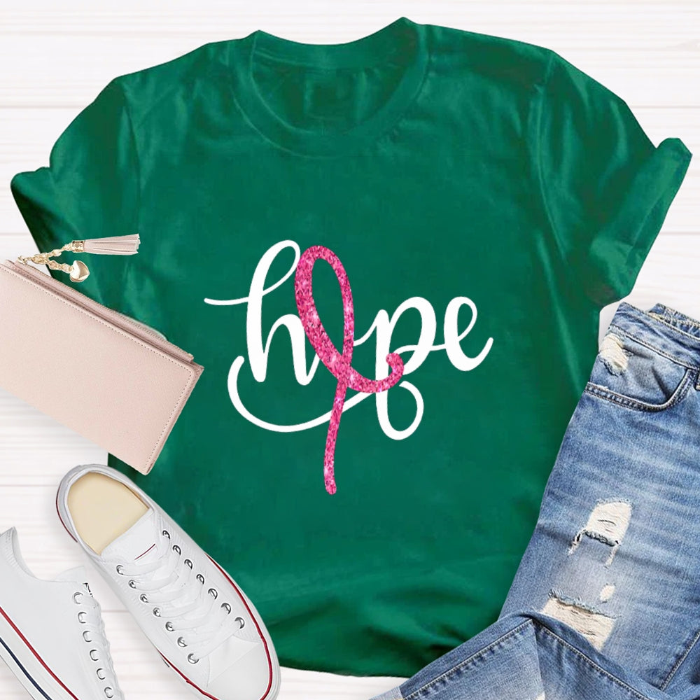 Pink Ribbon Hope Breast Cancer T-shirt