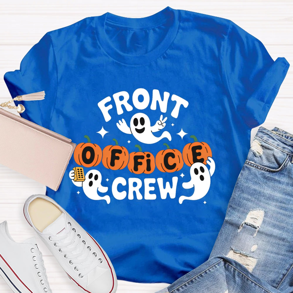 Front Office Crew Pumpkin Font Halloween T-shirt