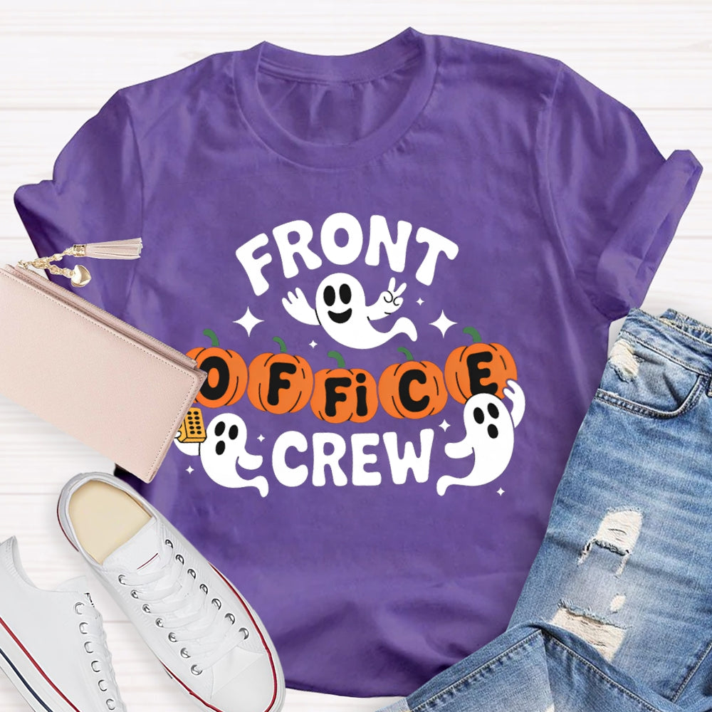 Front Office Crew Pumpkin Font Halloween T-shirt