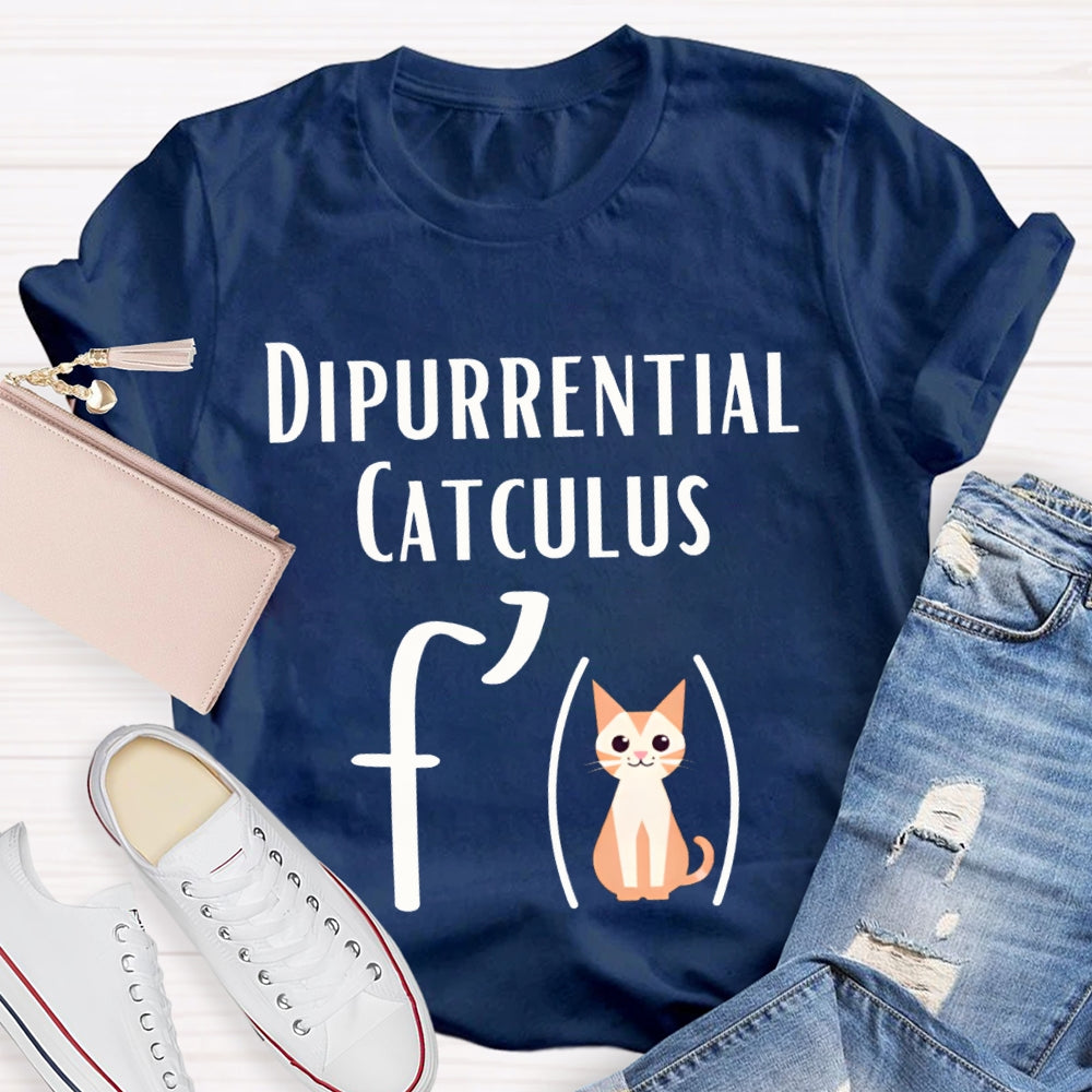 Dipurreantion Cat Culus Math T-shirt