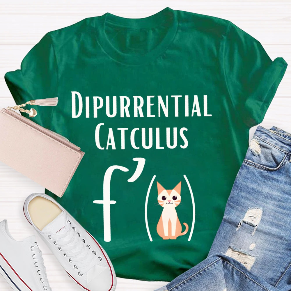 Dipurreantion Cat Culus Math T-shirt