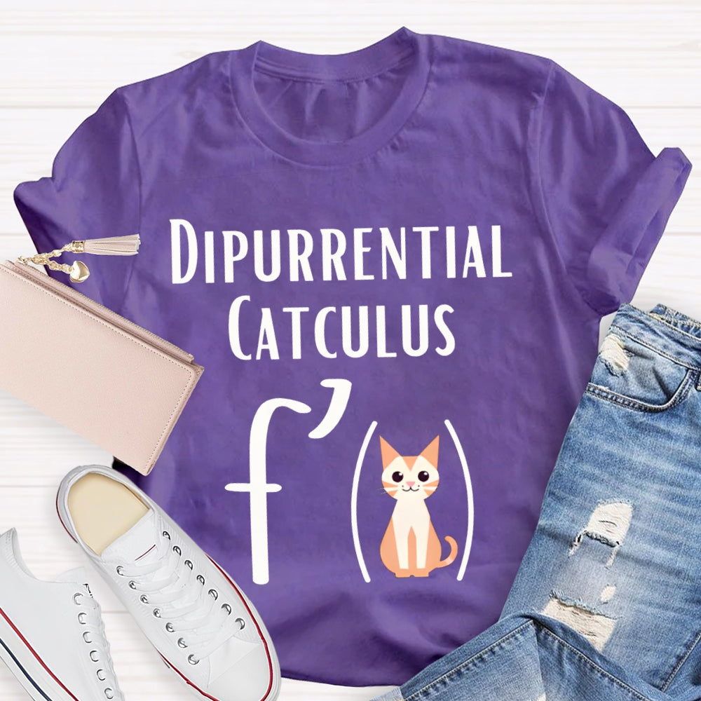 Dipurreantion Cat Culus Math T-shirt
