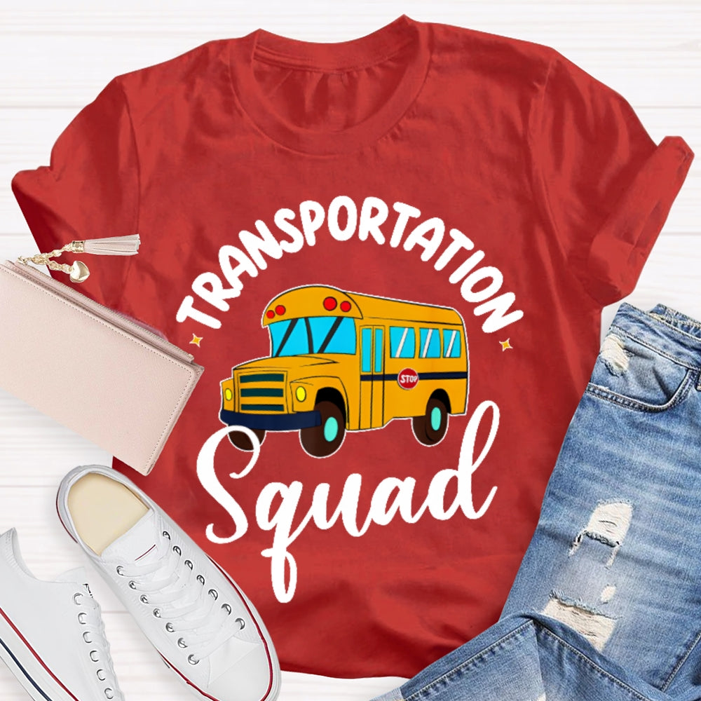 Transportation Squad Bus Driver Gift  T-shirt