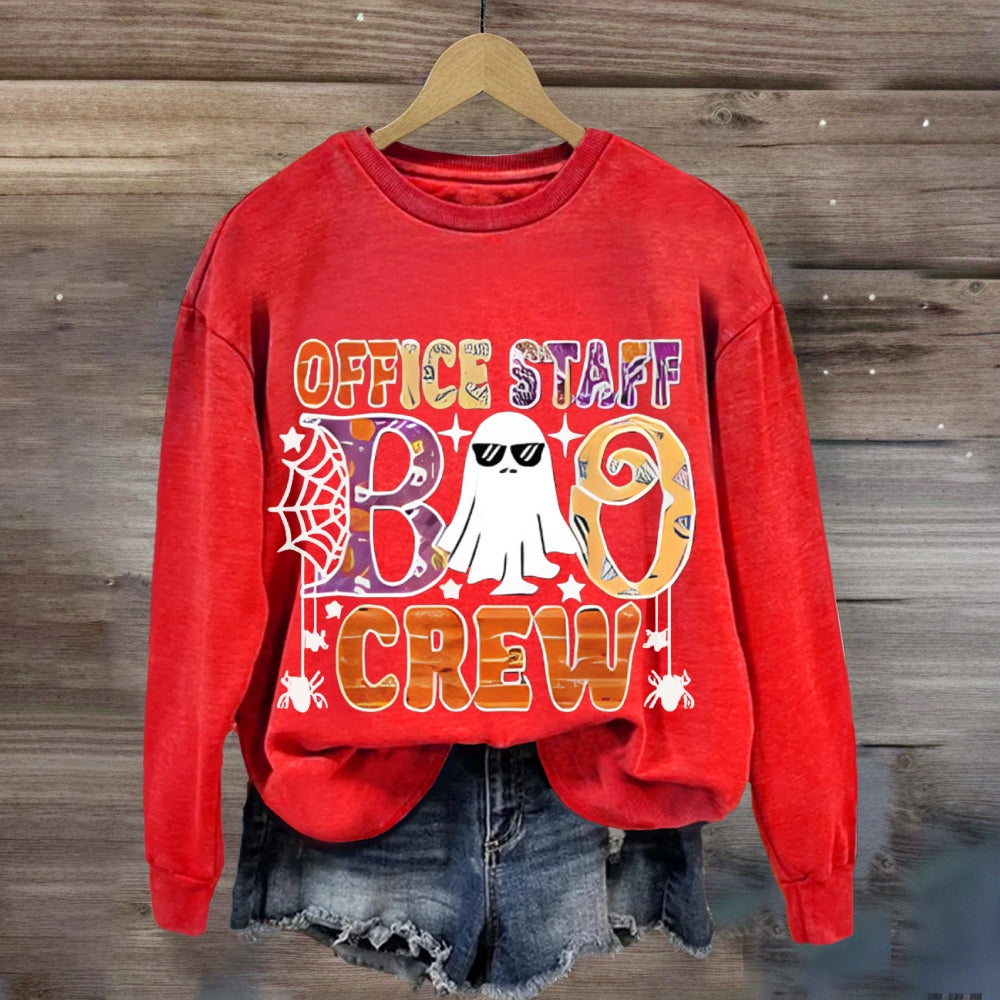 Office Staff Boo Crew Halloween sweatshirt