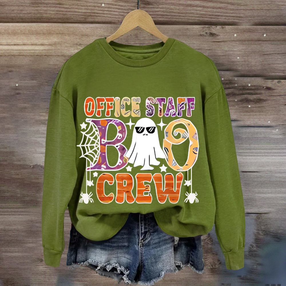 Office Staff Boo Crew Halloween sweatshirt