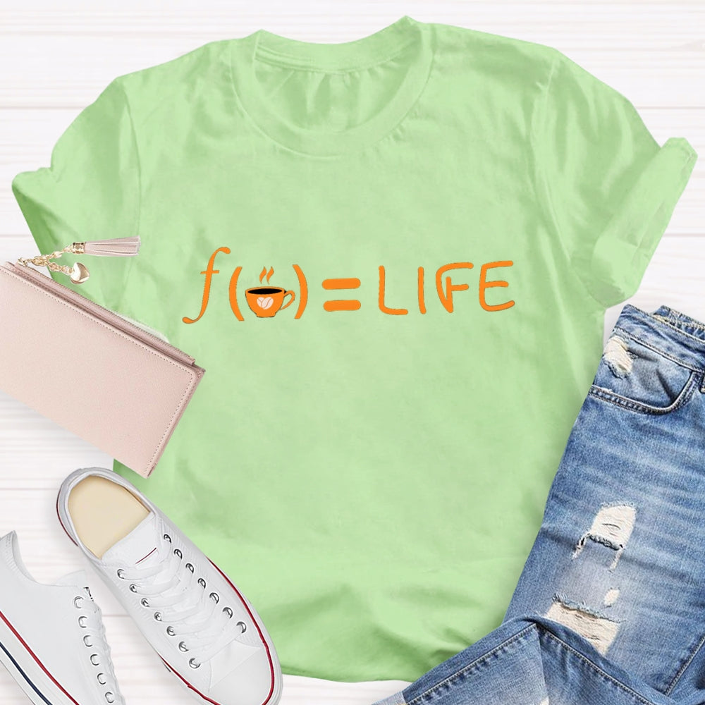 Coffee Is An Indispensable Part Of Life Mathematical Formula T-Shirt