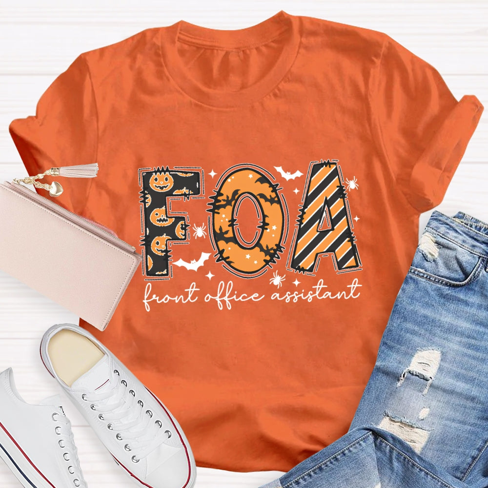 Halloween FOA Front Office Assistant T-Shirt