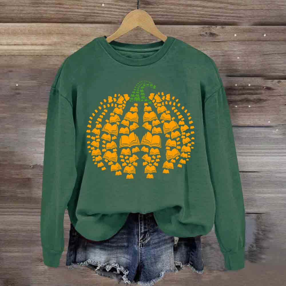 Books Pumpkin sweatshirt
