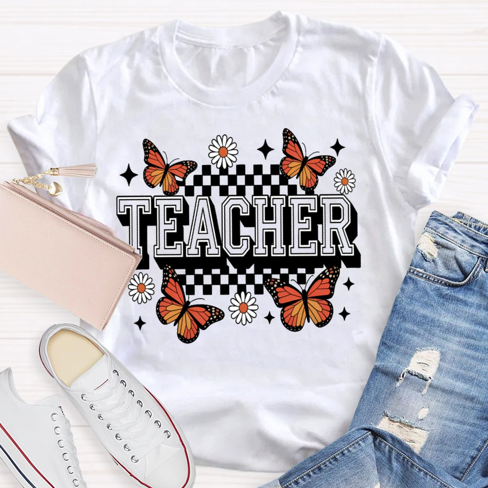 Teacher Butterfly T-shirt
