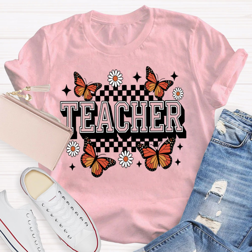 Teacher Butterfly T-shirt