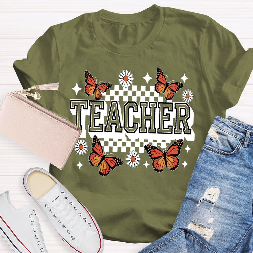 Teacher Butterfly T-shirt