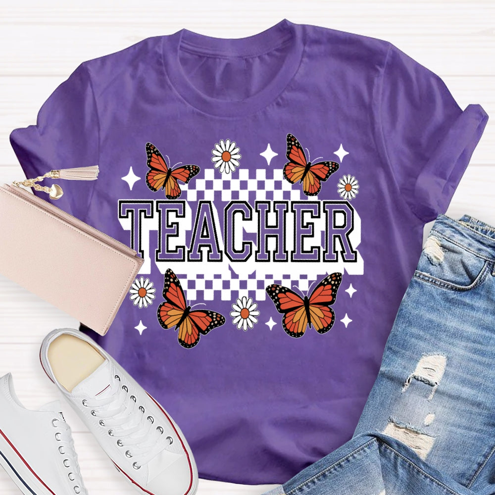 Teacher Butterfly T-shirt