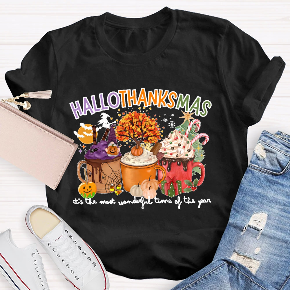 Hallothanksmas It's The Most Wonderful Time Of The Year T-shirt
