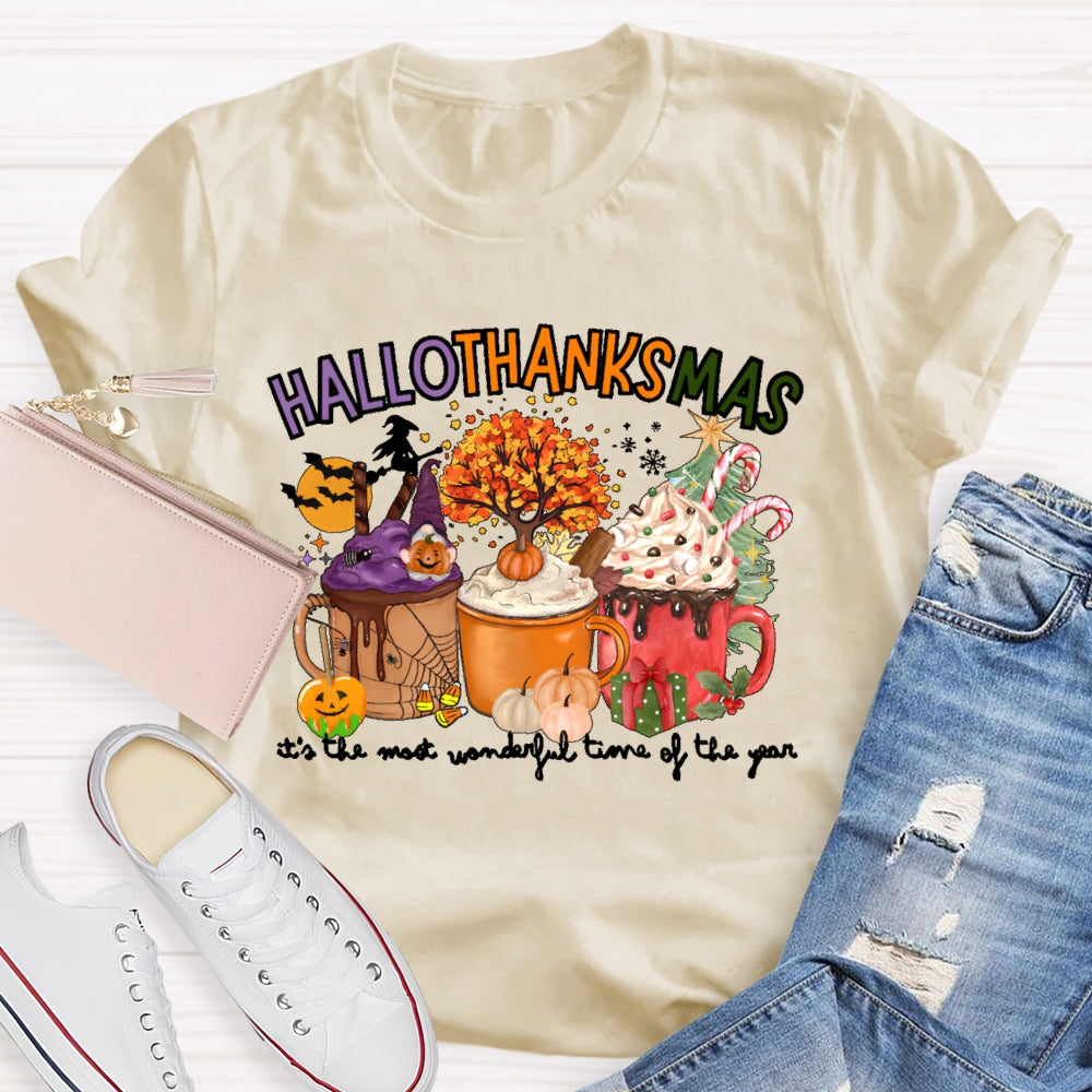 Hallothanksmas It's The Most Wonderful Time Of The Year T-shirt