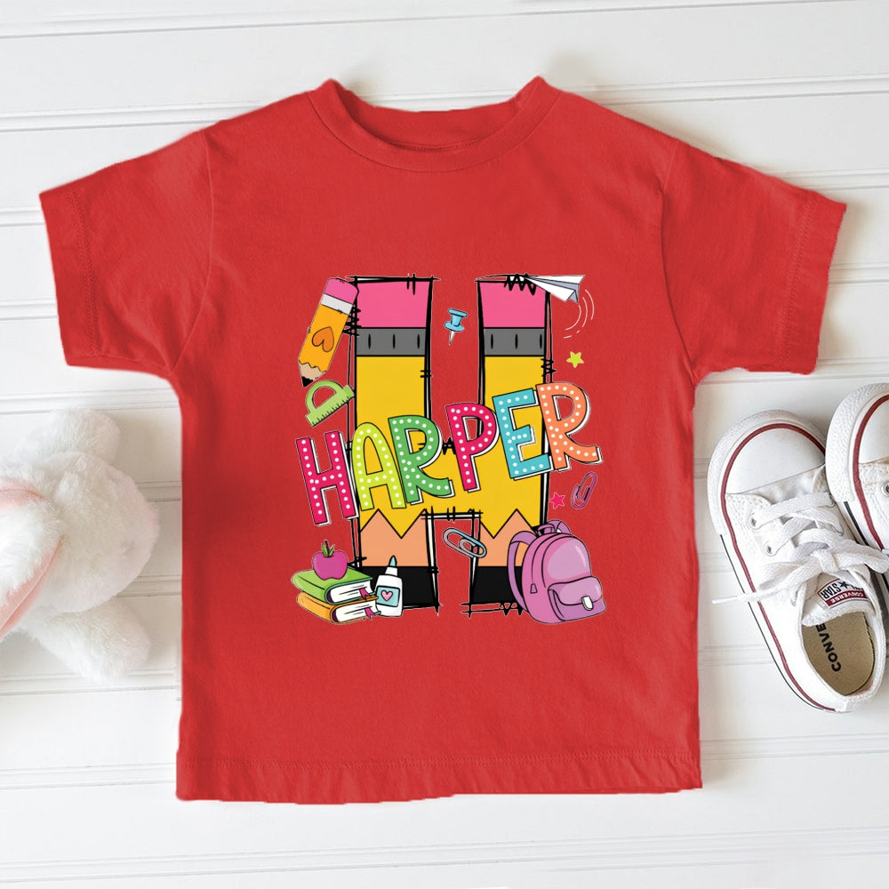 Personalized Name H Is For Harper Toddler T-Shirts