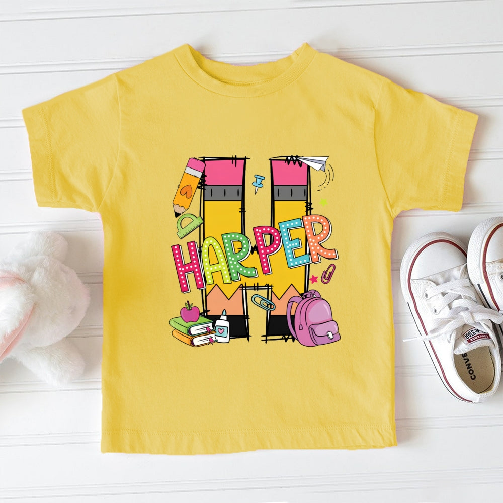 Personalized Name H Is For Harper Toddler T-Shirts