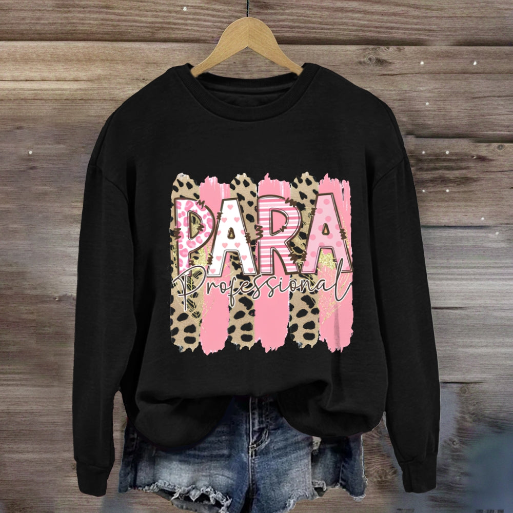 Para Professional Leopard Print Sweatshirt