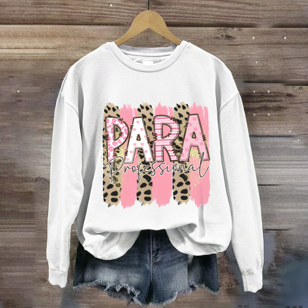 Para Professional Leopard Print Sweatshirt