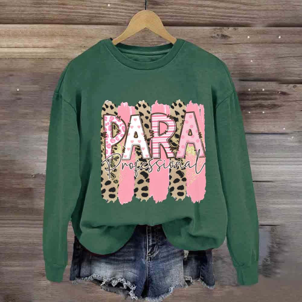 Para Professional Leopard Print Sweatshirt