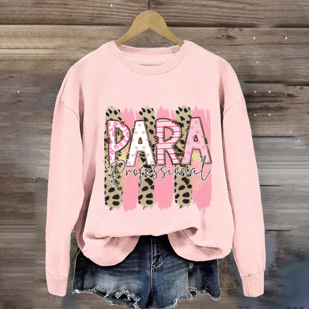 Para Professional Leopard Print Sweatshirt