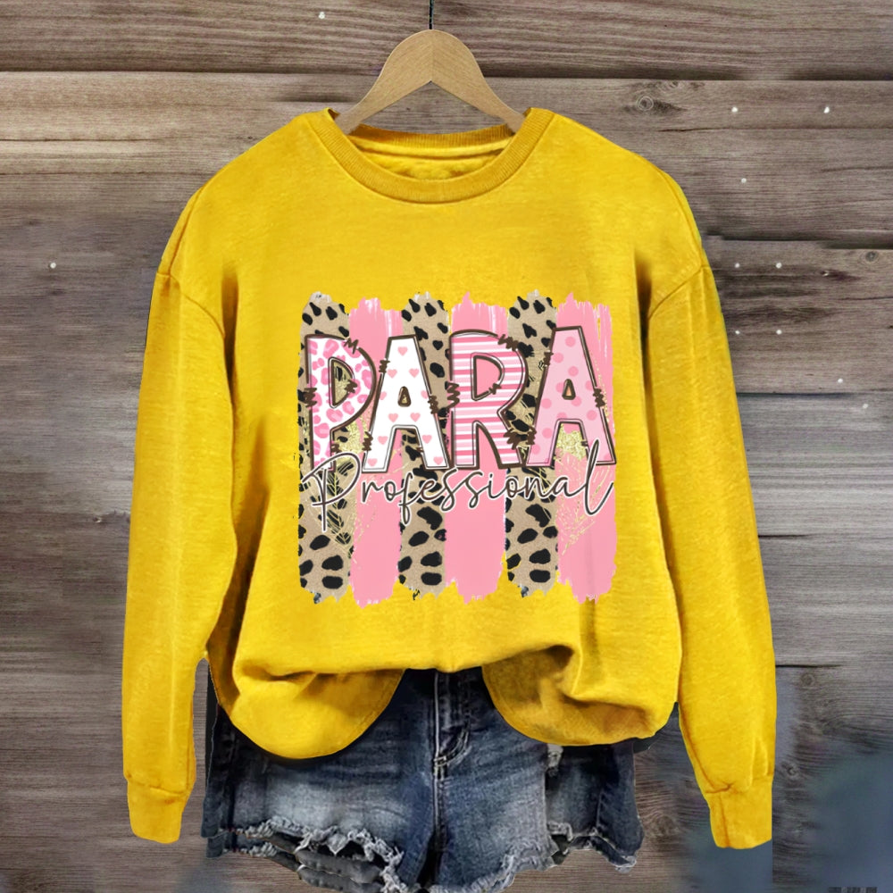 Para Professional Leopard Print Sweatshirt