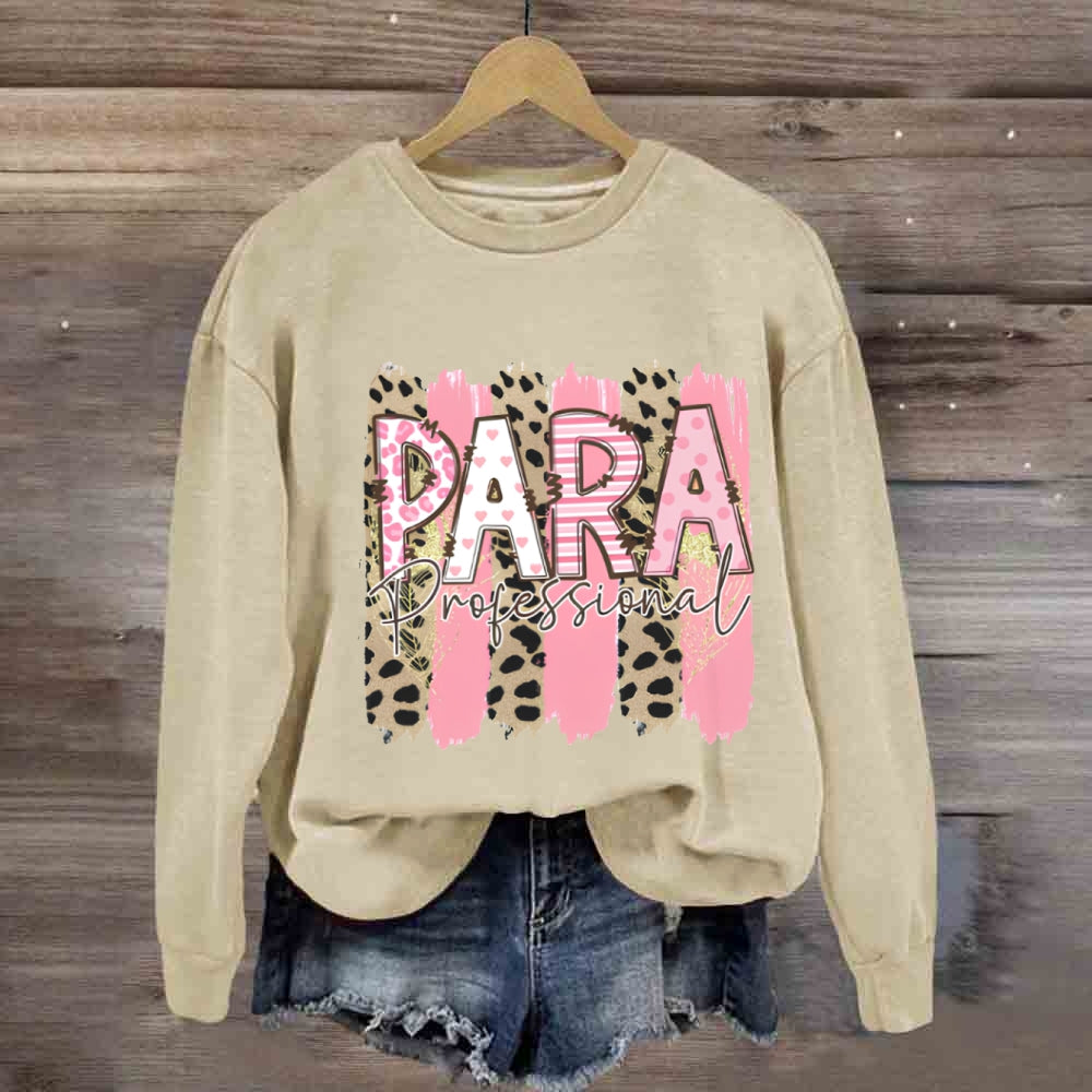 Para Professional Leopard Print Sweatshirt