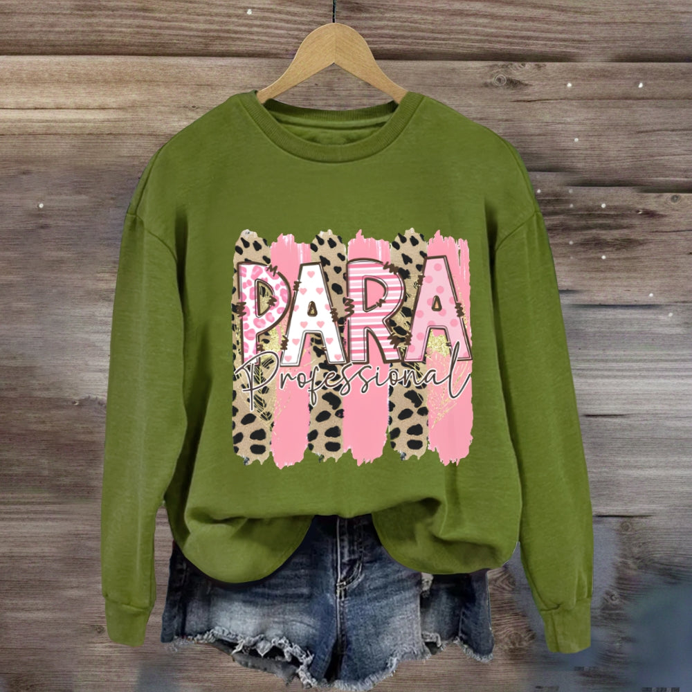 Para Professional Leopard Print Sweatshirt