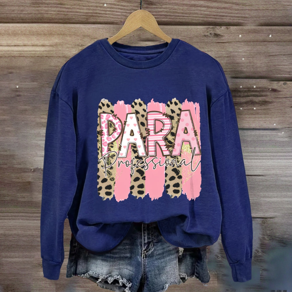 Para Professional Leopard Print Sweatshirt