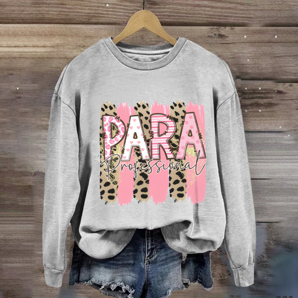Para Professional Leopard Print Sweatshirt