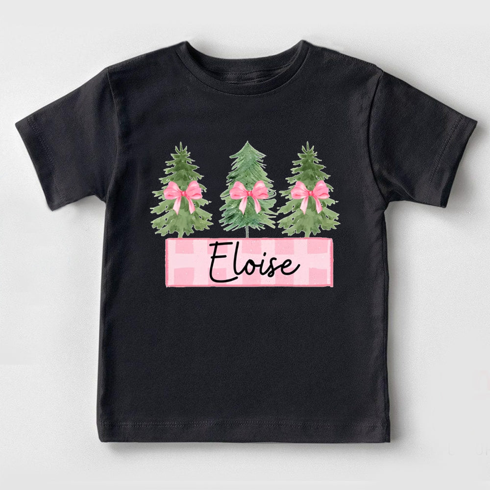 Personalized Name Christmas Tree Toddler T-shirts