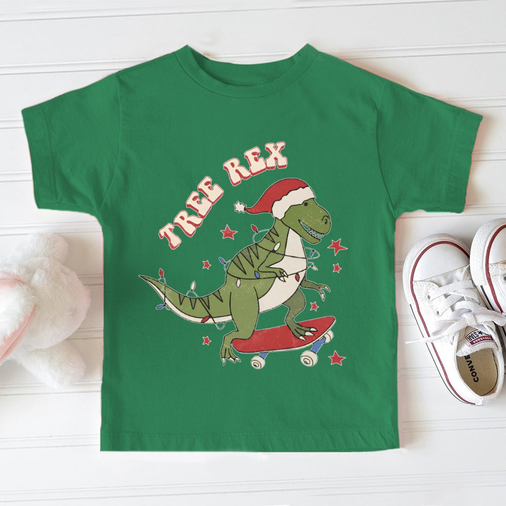 Tree Rex Christmas Toddler T-shirts