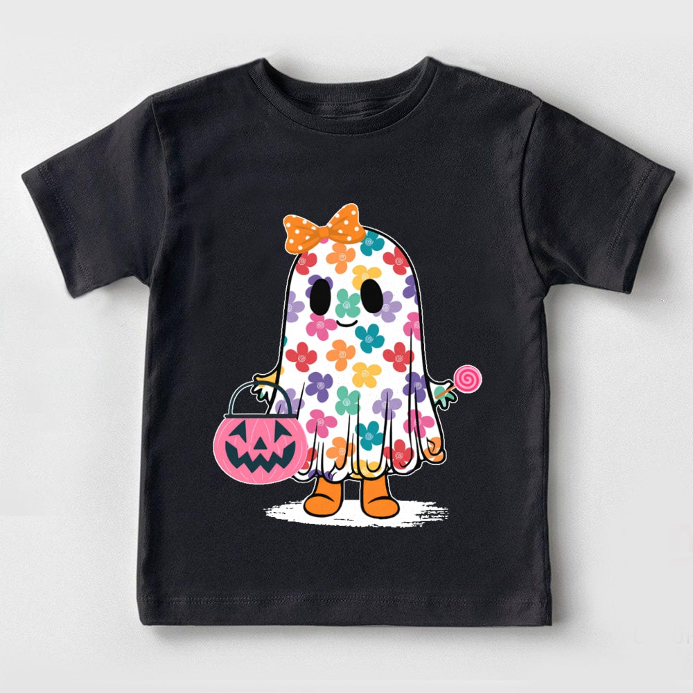 Ghost Carrying The Basket Halloween Toddler T-shirts