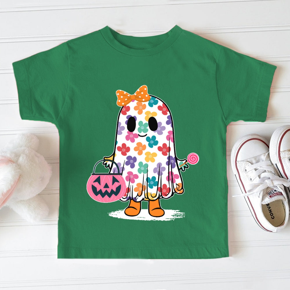 Ghost Carrying The Basket Halloween Toddler T-shirts