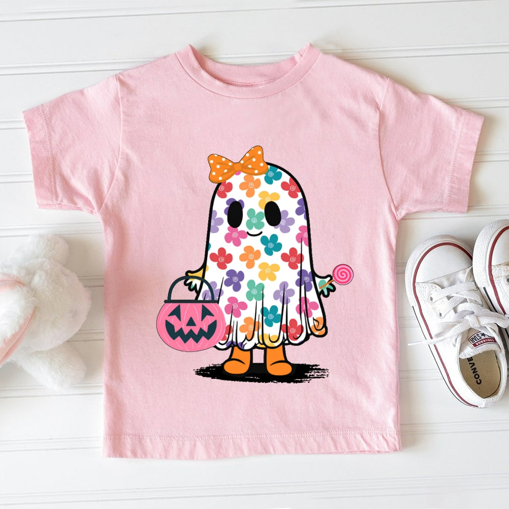 Ghost Carrying The Basket Halloween Toddler T-shirts