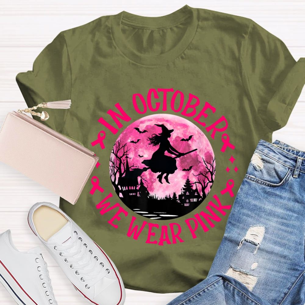 In October We Wear Pink Halloween T-shirt