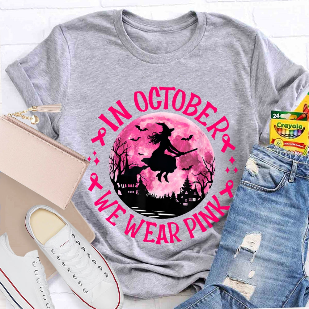 In October We Wear Pink Halloween T-shirt