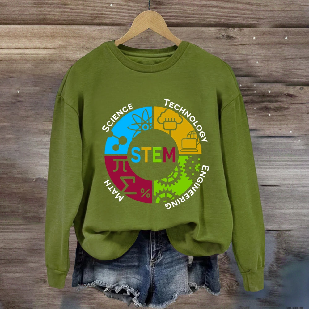 STEM Teacher Color Subject Components sweatshirt