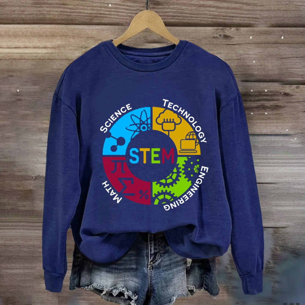 STEM Teacher Color Subject Components sweatshirt