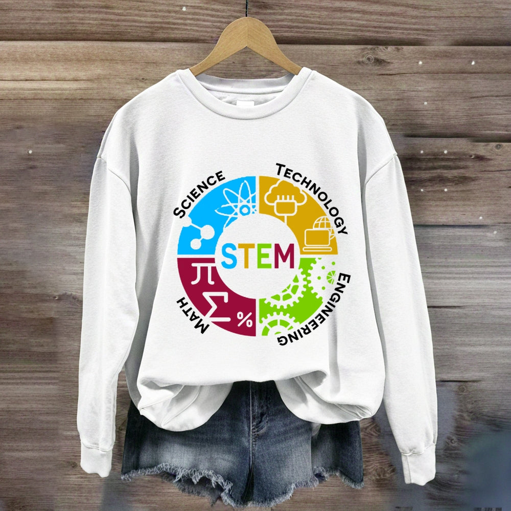STEM Teacher Color Subject Components sweatshirt