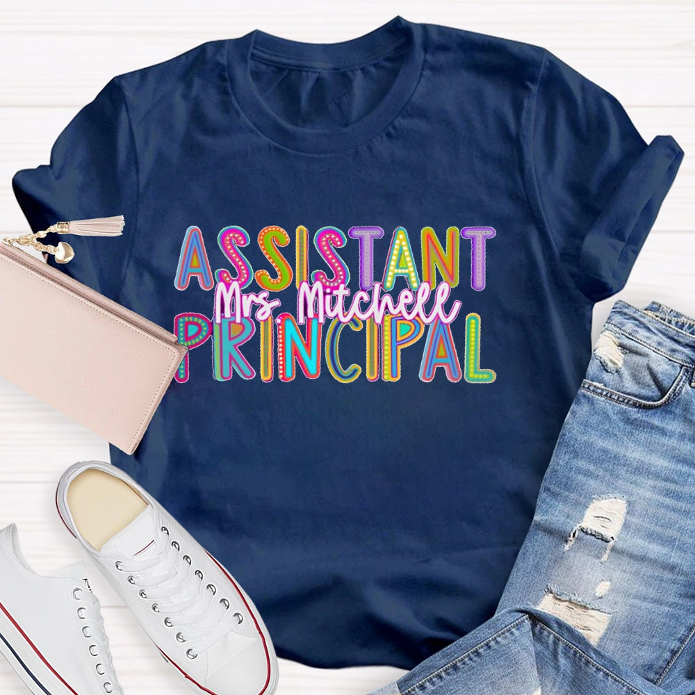 Personalized Name Assistant Principal Letters T-shirt