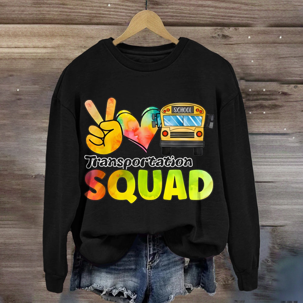 School Bus Driver Transportation Squad sweatshirt