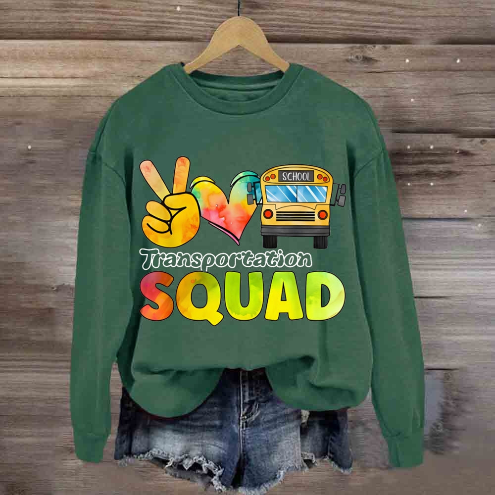 School Bus Driver Transportation Squad sweatshirt