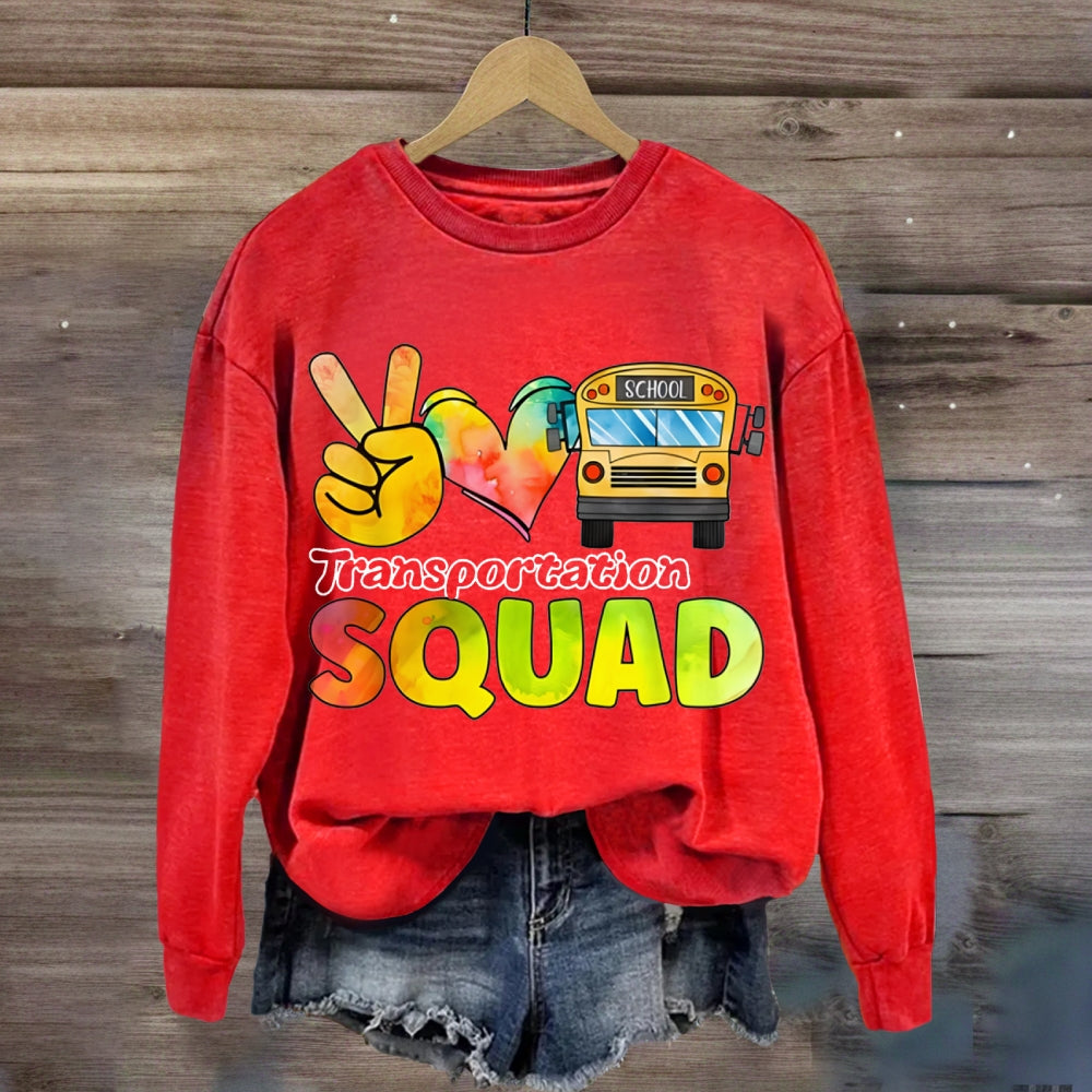 School Bus Driver Transportation Squad sweatshirt